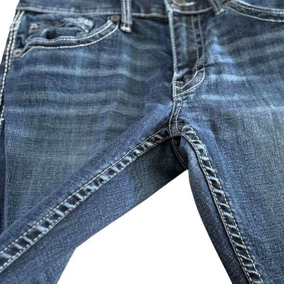 BKE Jake Straight Men’s Darker Wash Distressed Jeans 30 x 30 - Picture 6 of 15